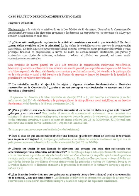 Caso PrÁ Ctico Autorizaciones Lgca Caso PrÁctico Derecho