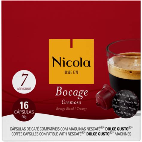 Cápsulas Café Dolce Gusto Bocage Nicola 16 Un