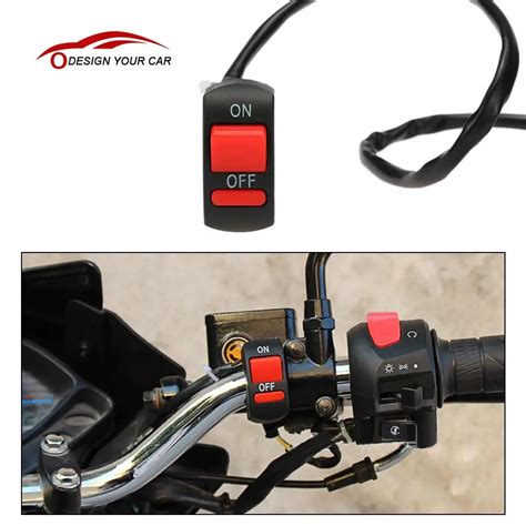 Universal Moto Motorcycle ATV Bike Handlebar Light Switch ON OFF Button