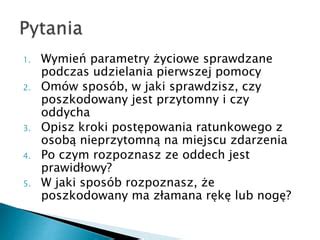 Ocena Stanu Poszkodowanego Ppt