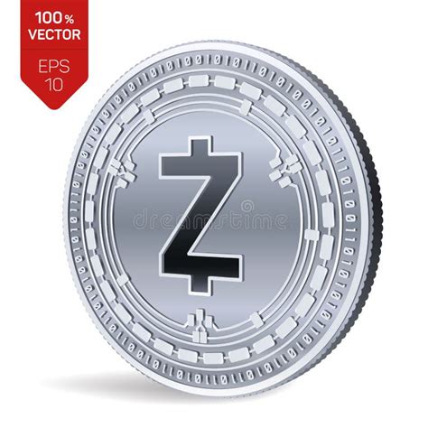 Zcash. 3D Isometric Physical Coin. Digital Currency. Cryptocurrency ...