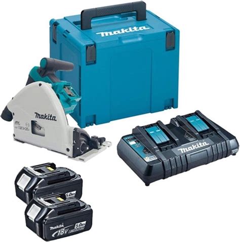 Makita 2 X 18v 5 0ah Li Ion Cordless Brushless Plunge Cut Circular Saw