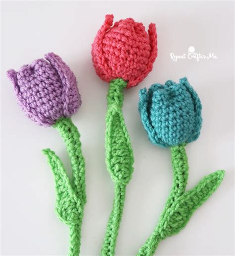 Crochet Tulip Flower Repeat Crafter Me