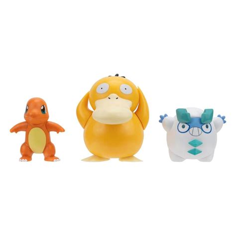 Pokémon Charmander 4 Galarian Darumaka Psyduck Battle Figure Set 3