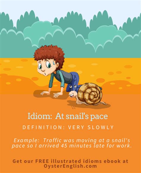 At a Snail's Pace Idiom