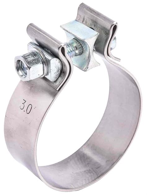 Jegs Narrow Band Exhaust Clamp Id X Wide Polished