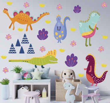 Drager Og Dinosaurer Wallstickers Tenstickers