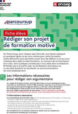 R Diger Son Projet De Formation Motiv Fiche L Ve Parcoursup