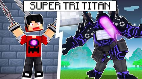 P3DRU Virou O TRI TITAN No Minecraft Por 24 HORAS YouTube