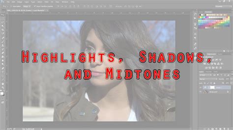 Photoshop Cc Tutorial Identifying Highlights Shadows And Midtones Adjusting Levels Youtube