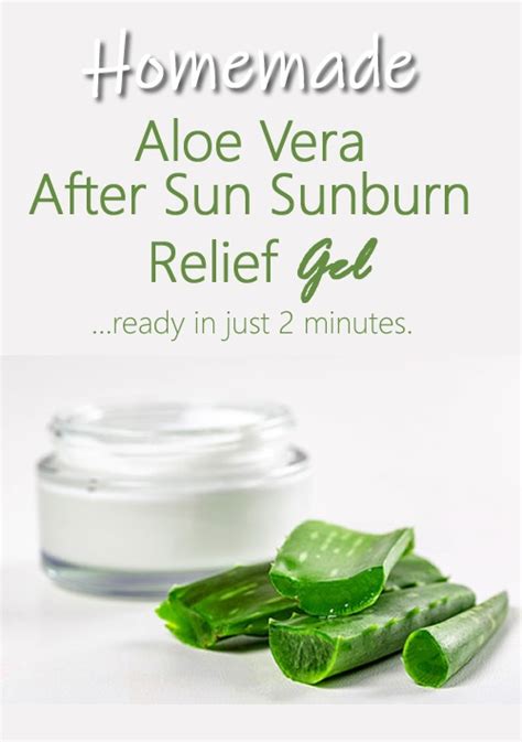 Homemade Aloe Vera After Sun Sunburn Relief Gel Recipe