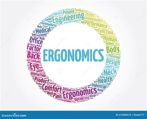 Ergonomics Word Concepts Banner Cartoon Vector Cartoondealer