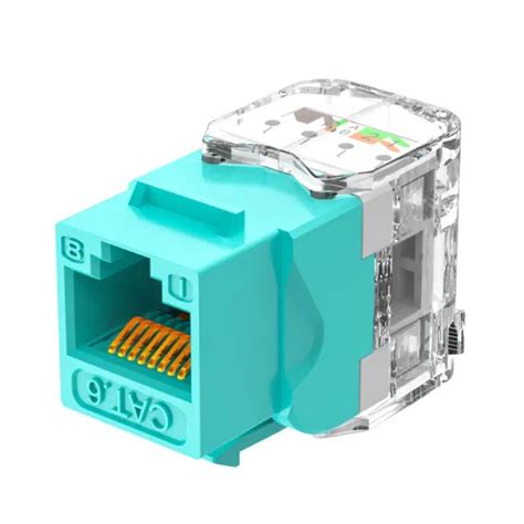 Network RJ45 Cat 5e UTP Modular Jack 180 Degree Toolless Keystone Jack