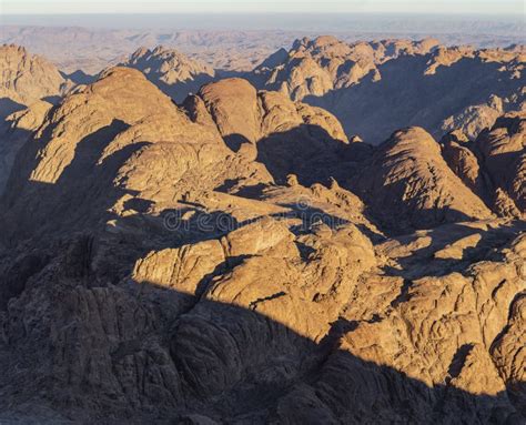 Egypt Mount Sinai In The Morning At Sunrise Moses Mount Stock Photo