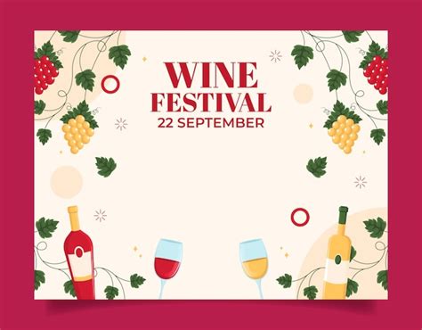 Free Vector | Hand drawn wine festival photocall