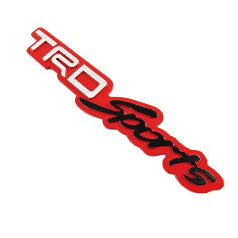 Toyota Trd Sports 3d Red Aluminum Emblem Decal 18cm Makotojdm