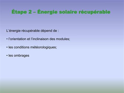 PPT CONCEPTION DUN SYSTEME PHOTOVOLTAÏQUE AUTONOME PowerPoint