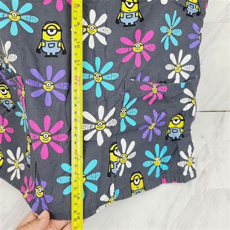 Despicable Me Minions Nurses Scrub Top Shirt Sz Xs Ex Gem