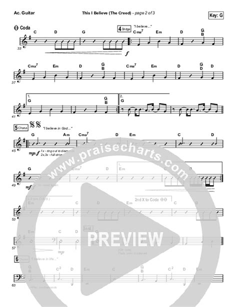 This I Believe The Creed Choral Anthem Satb Acoustic Guitar Sheet Music Pdf Hillsong