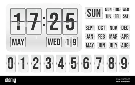 Flip Clock Countdown Mechanical Timer With Hour Date Month Indicators