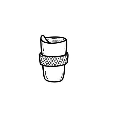 Coffee Thermos White Background Illustrations Royalty Free Vector