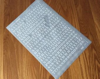 Vintage Letraset Dry Transfer Black Instant Lettering Sheet