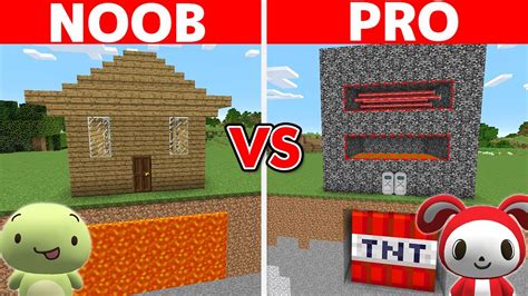 Minecraft Noob Vs Pro Prank House Build Challenge Minecraft Videos