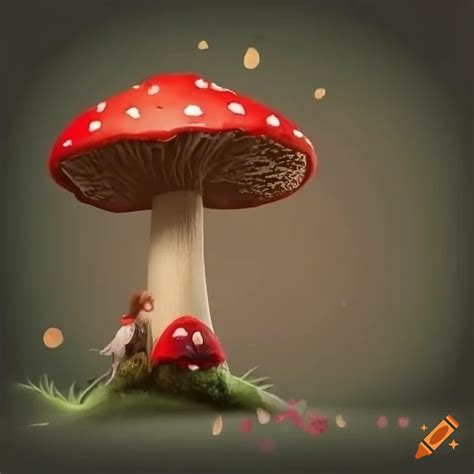 Magical Scene With Fairies And Red Toadstool Mushrooms On Craiyon