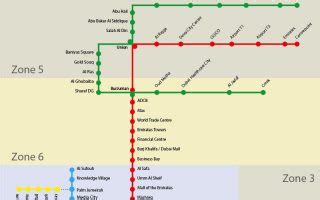 Dubai Metro Green Line - Map, Stations and Route