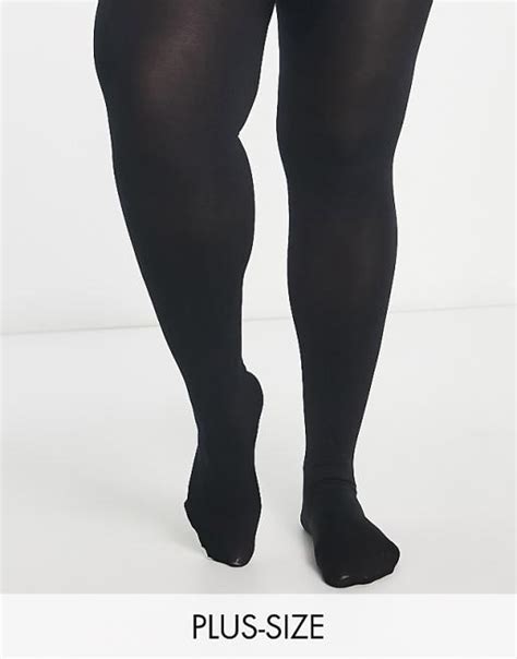 Pretty Polly Curve 60 Denier Opaque Tights In Black Asos