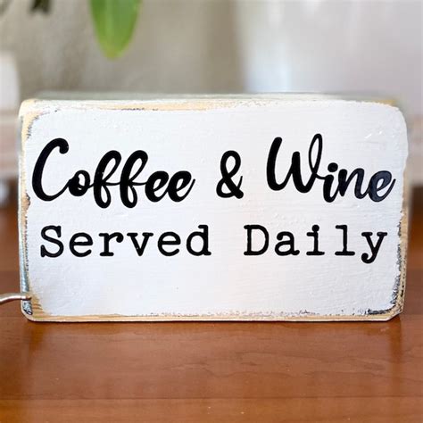 Coffee And Wine Bar Sign Etsy