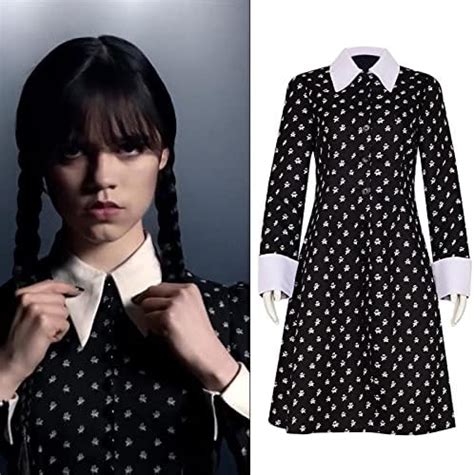 Odavom Mercoledì vestito Addams per bambini Mercoledì Thing Costume