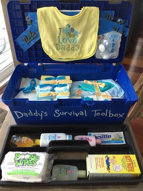 Daddys Survival Toolbox 1000 In 2020 Baby Shower Dad Daddy Baby