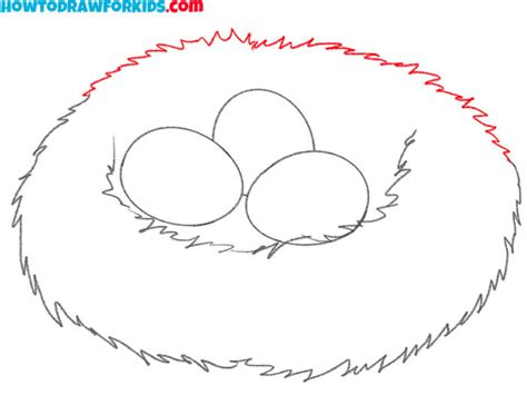 How To Draw A Bird Nest Easy Drawing Tutorial For Kids