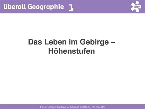 Das Leben im Gebirge Höhenstufen ppt herunterladen