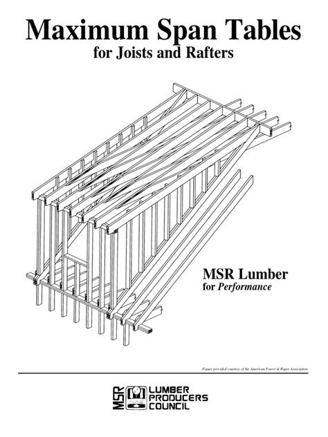 Span Tables For Joists And Rafters Including Design Values 41 Off