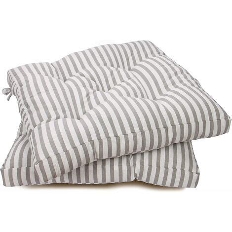 Lot De 2 Coussins De Chaise 45x45 CM Couverture En Polyster Et