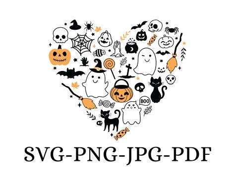 Halloween Ghost Svg Spooky Season Svg Kids Halloween Doodle Svg Bat