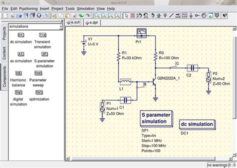 电子 Qucs Quite Universal Circuit Simulator 电路仿真软件 科学教育 openSUSE