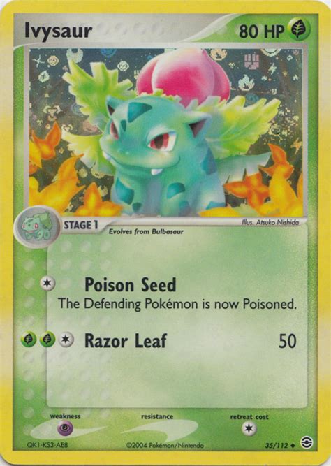 Pokémon EX FireRed LeafGreen Card 035 Ivysaur Parallel Reverse Holo