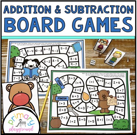 Addition And Subtraction Board Games Numbers 1 20 Primary Playground