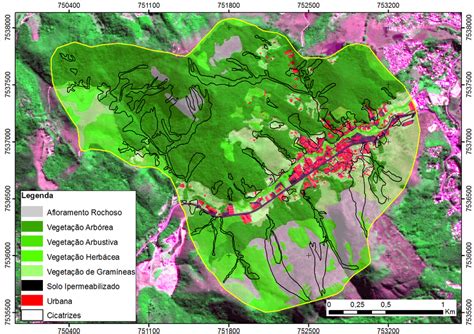 Mapa De Classes De Uso E Cobertura Da Terra Do Bairro Córrego Dantas E Download Scientific