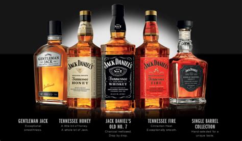 Different Types Of Jack Daniels Whiskey Tennessee Brands