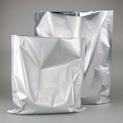 Silver LDPE PE Laminated Aluminium Foil Bag For Packing Size Dimension