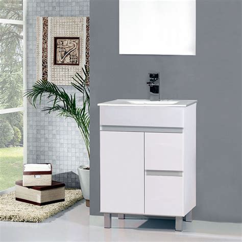 Kibath Mueble De Ba O Con Lavabo Cajones Y Puertas Acabado Blanco