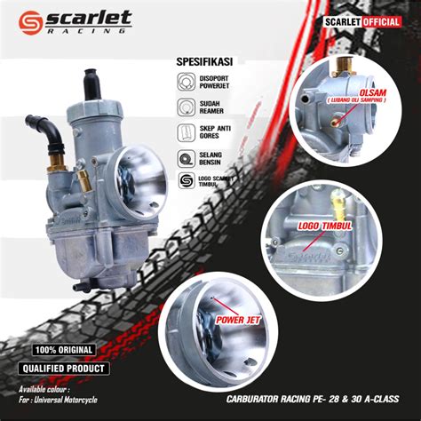 Jual Scarlet Racing Carburetor Racing Karburetor Karbu Scarlet Pe