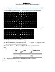 Electric Fields Lab Phet Docx Electric Fields Lab Adapted From R