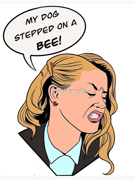 Amber Heard Bee Sting Photographic Print For Sale By Radpencils