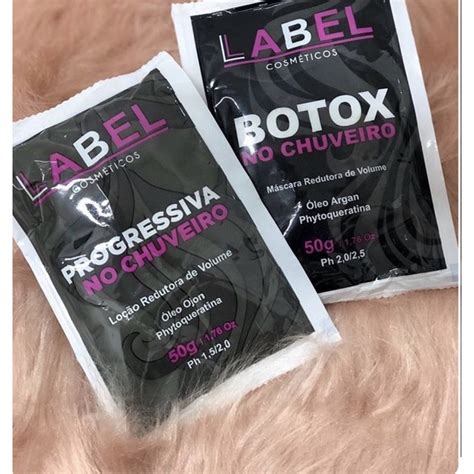 Progressiva No Chuveiro E Botox No Chuveiro Label Shopee Brasil