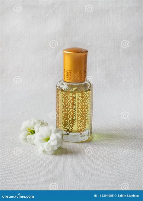 Arabian Oud Attar Perfume Or Agarwood Oil Fragrances In Mini Bottles Stock Image Image Of